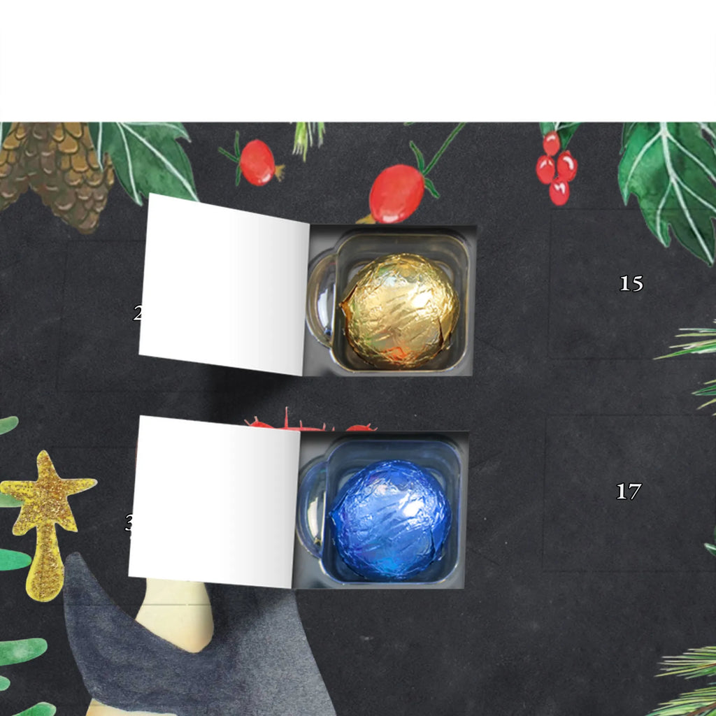 Chocolate advent calendar penguin Christmas tree Christmas time, snow
