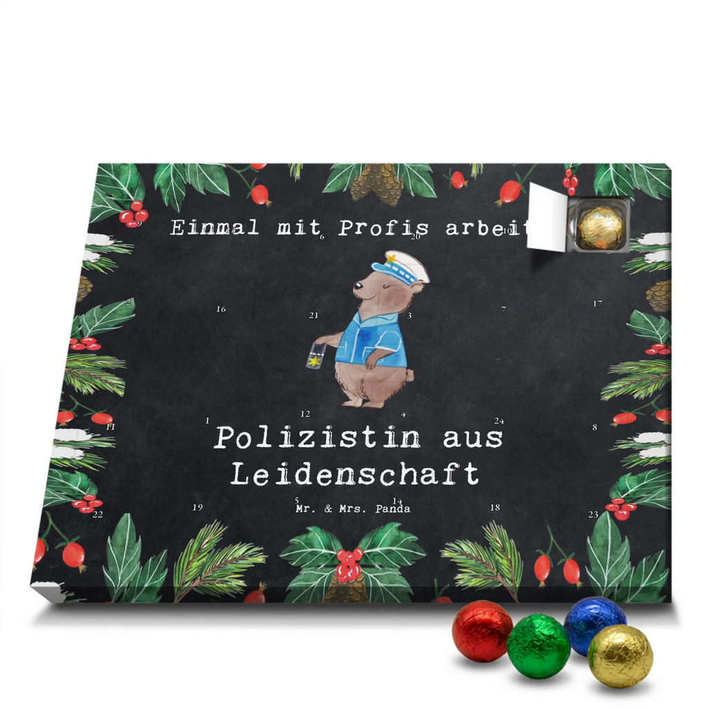 Chocolate advent calendar Policewoman Passion gift, sayings, gift idea, best, farewell gift, passing exam, anniversary, retirement, promotion, job start, profession