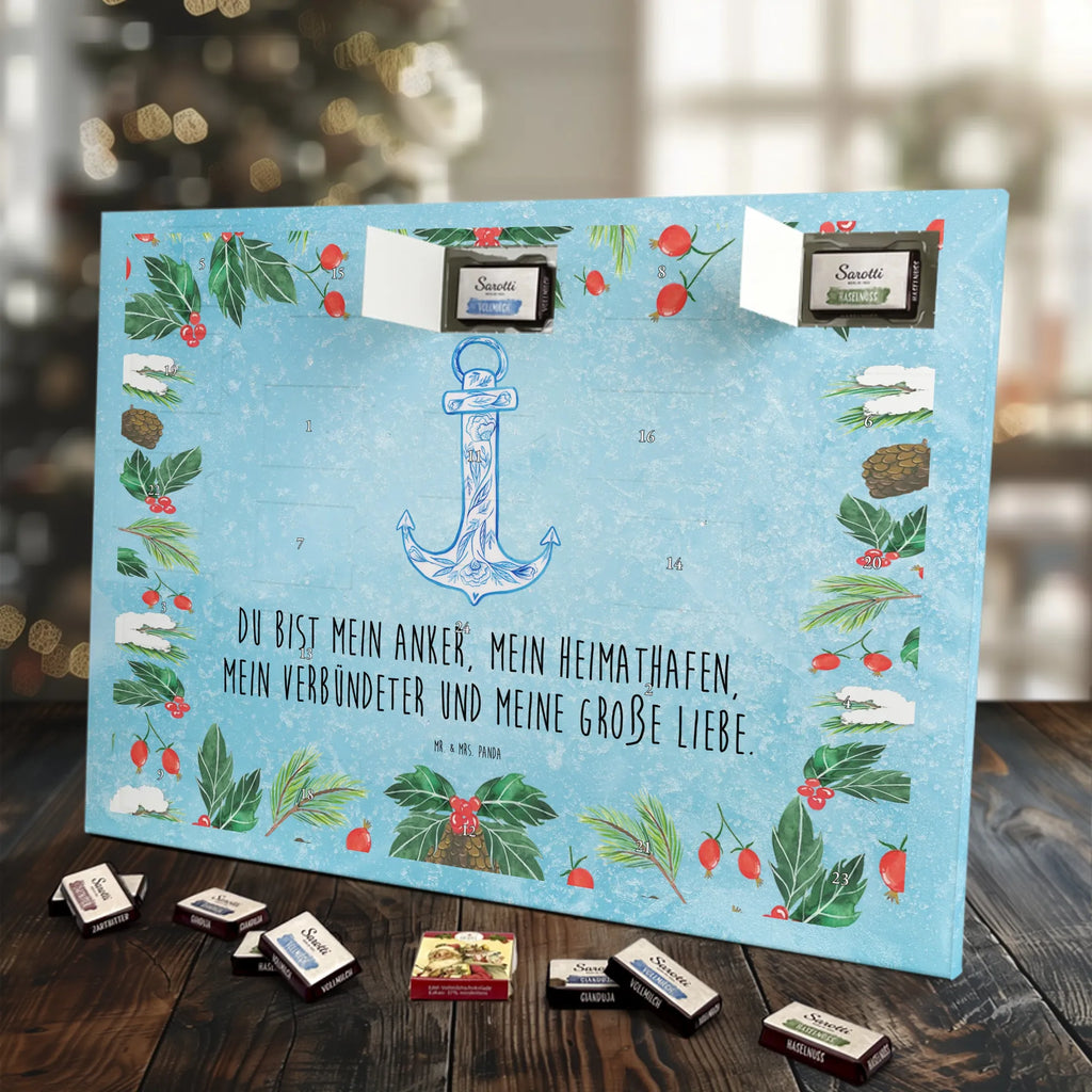 Chocolate advent calendar anchor Blue gift ideas, gifts, small animals, good mood, cute, funny sayings, cute animal motives, hand drawn, special gifts, card, animal lover
