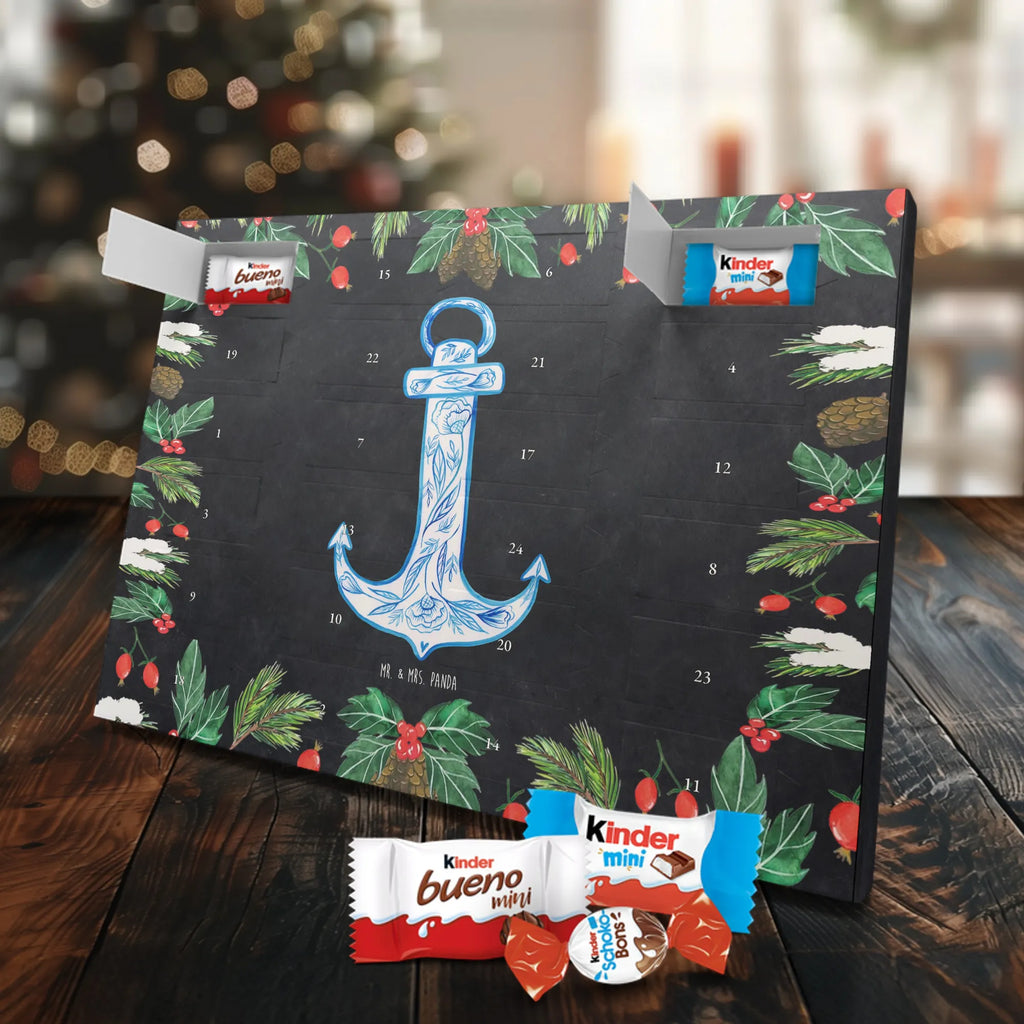 Chocolate advent calendar anchor Blue gift ideas, gifts, small animals, good mood, cute, funny sayings, cute animal motives, hand drawn, special gifts, card, animal lover