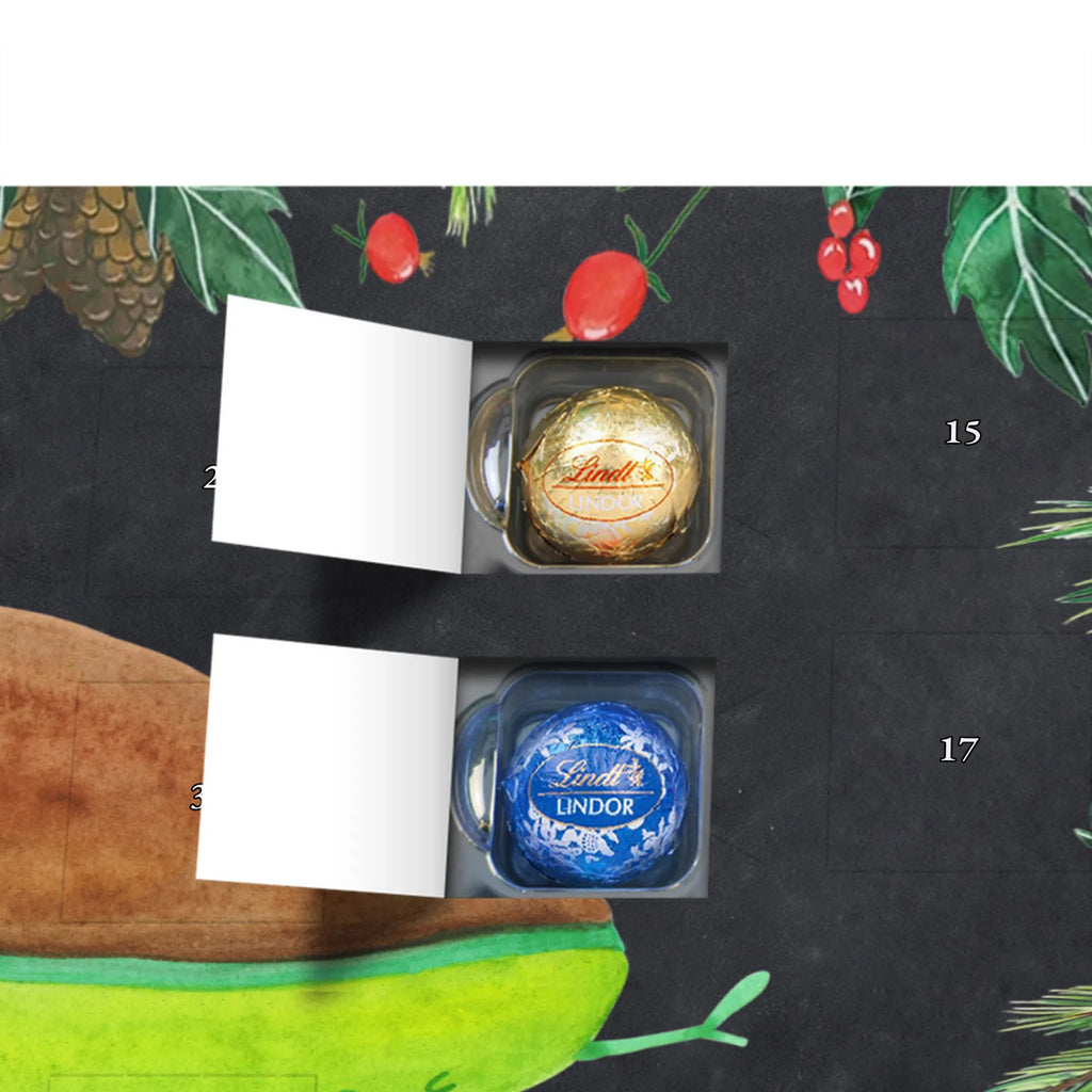 Chocolate advent calendar avocado yoga vegetables