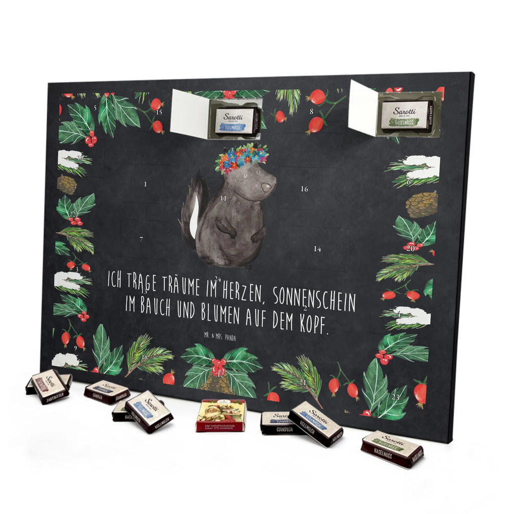 Chocolate advent calendar skunk Girl Laugh, Predator, Wild animal, Stinky, Live