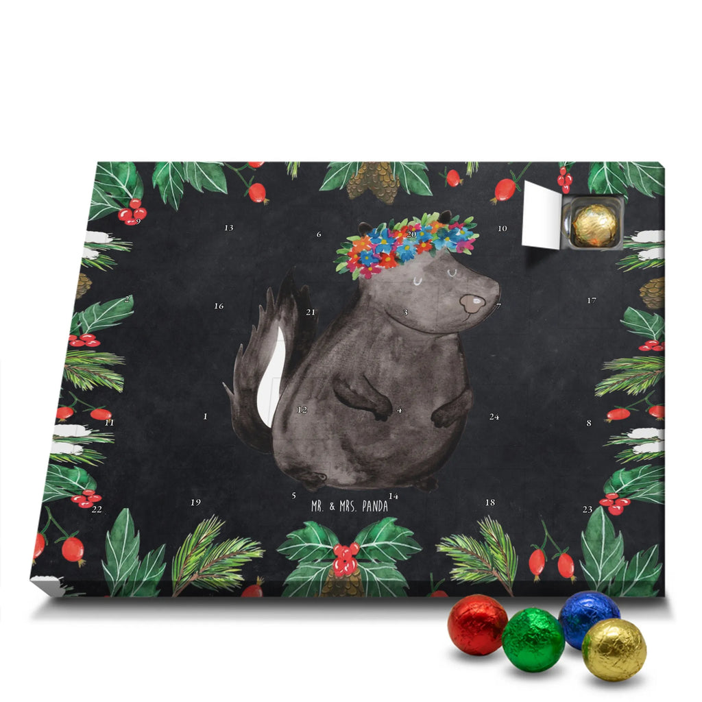 Chocolate advent calendar skunk Girl Laugh, Predator, Wild animal, Stinky, Live