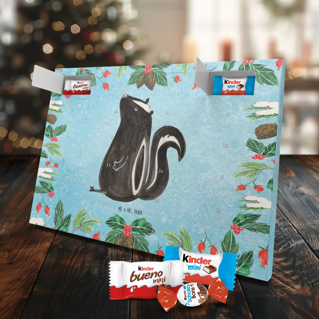 Chocolate advent calendar skunk Sit stinky, law, know-it-all, wild animal, predator