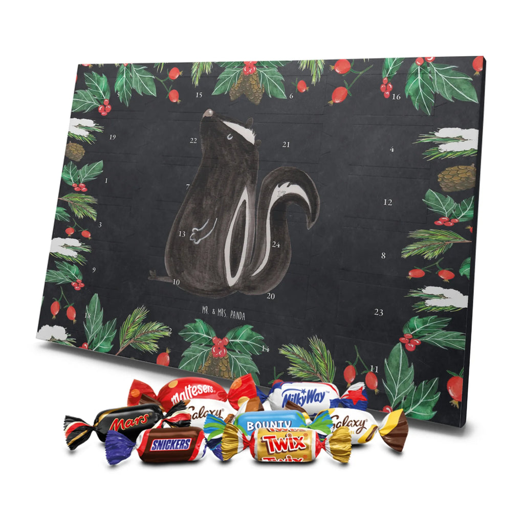 Chocolate advent calendar skunk Sit stinky, law, know-it-all, wild animal, predator