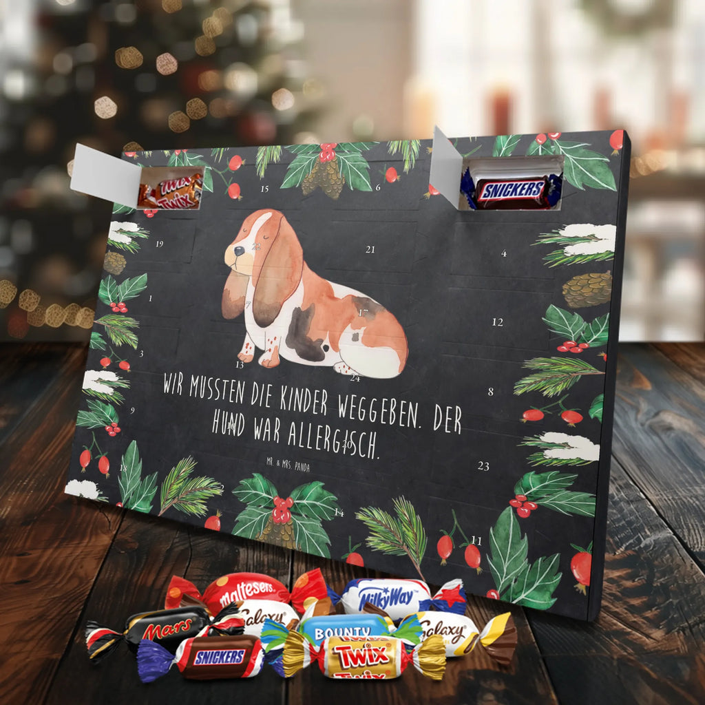 Chocolate advent calendar Dog Basset Hound mutt, dog sayings, love dogs, dog mama, funny gifts for dog owners, woof, what do you give a dog lover, dog breed, Christmas gifts for dogs, gifts for dogs, bag with dog print, love for dogs, hound, dog decorative items, dog love, childless