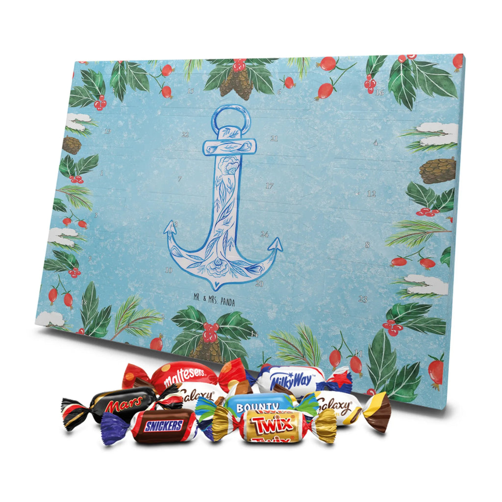 Chocolate advent calendar anchor Blue gift ideas, gifts, small animals, good mood, cute, funny sayings, cute animal motives, hand drawn, special gifts, card, animal lover