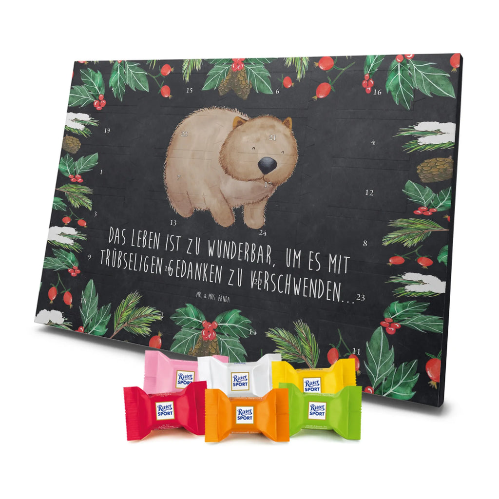 Chocolate advent calendar Wombat gift ideas, gifts, small animals, good mood, cute, funny sayings, cute animal motives, hand drawn, special gifts, card, animal lover, saying, life is beautiful, Australia