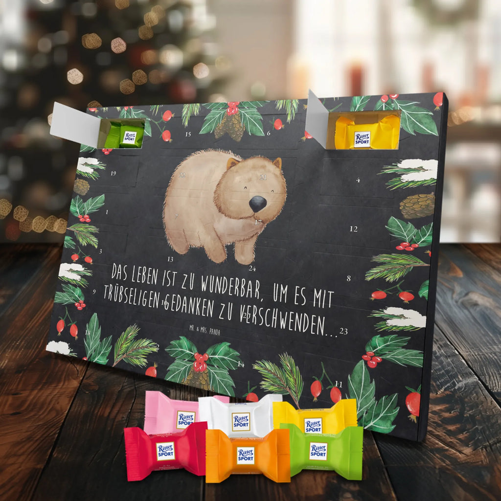 Chocolate advent calendar Wombat gift ideas, gifts, small animals, good mood, cute, funny sayings, cute animal motives, hand drawn, special gifts, card, animal lover, saying, life is beautiful, Australia