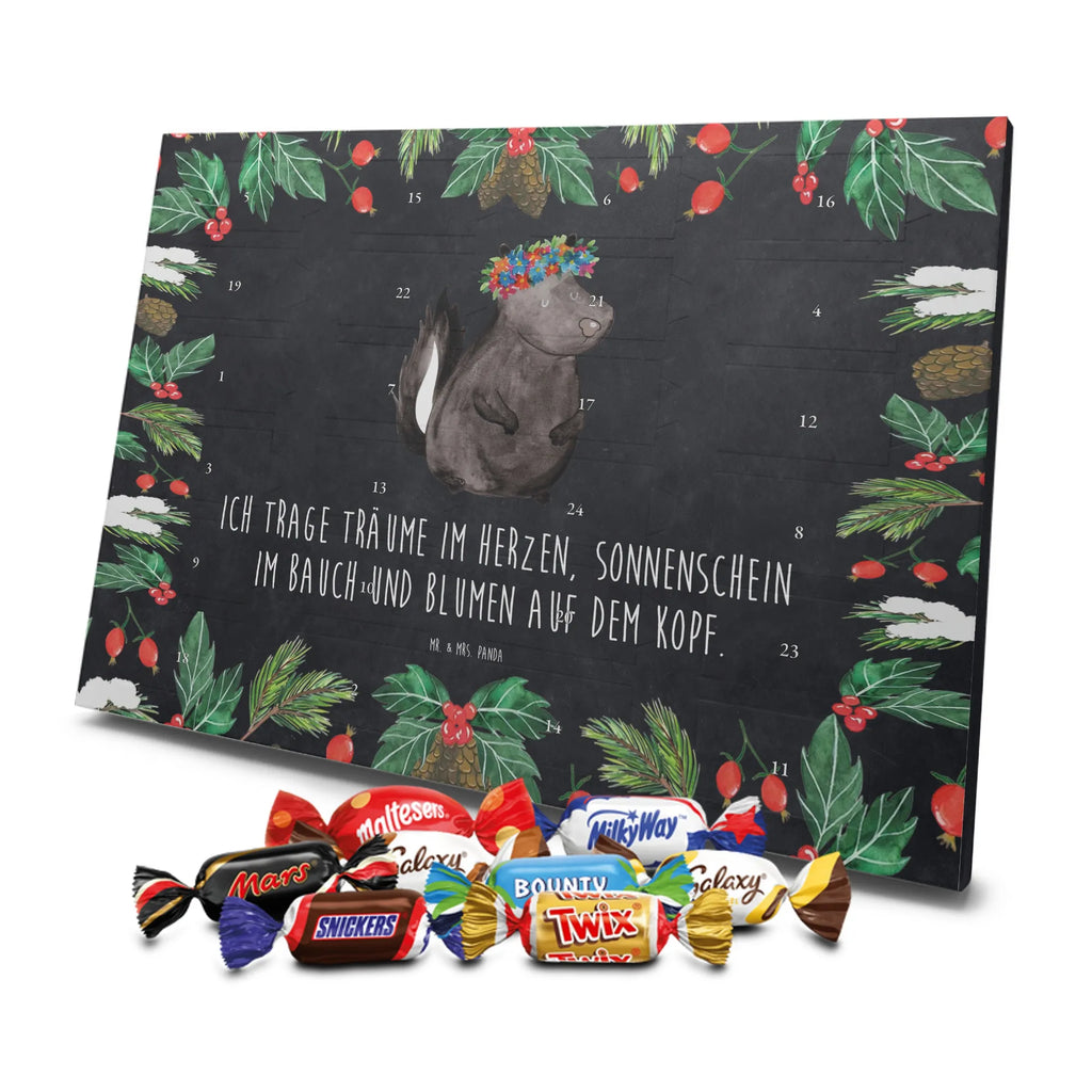 Chocolate advent calendar skunk Girl Laugh, Predator, Wild animal, Stinky, Live