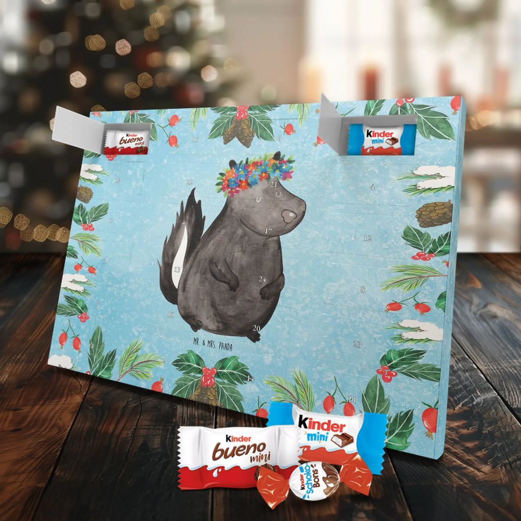 Chocolate advent calendar skunk Girl Laugh, Predator, Wild animal, Stinky, Live