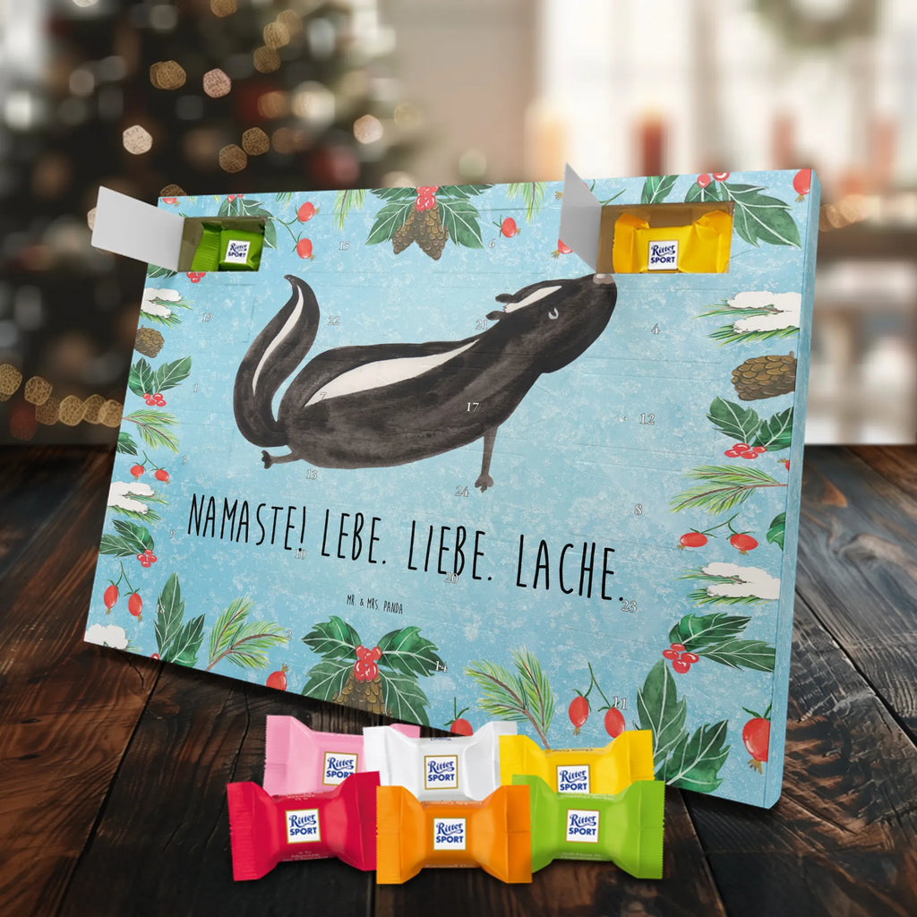 Chocolate advent calendar skunk yoga Stinky, Predator, Live, Wild animal, Laugh