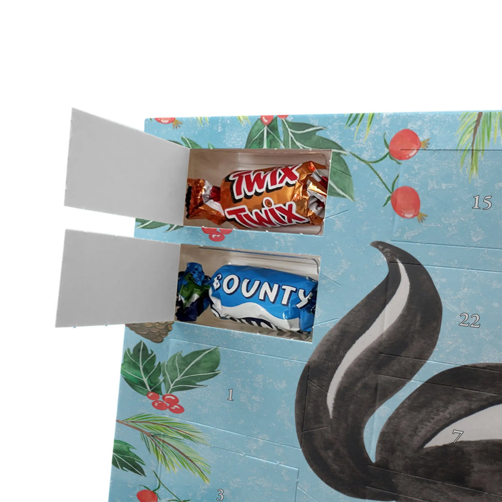 Chocolate advent calendar skunk yoga Stinky, Predator, Live, Wild animal, Laugh