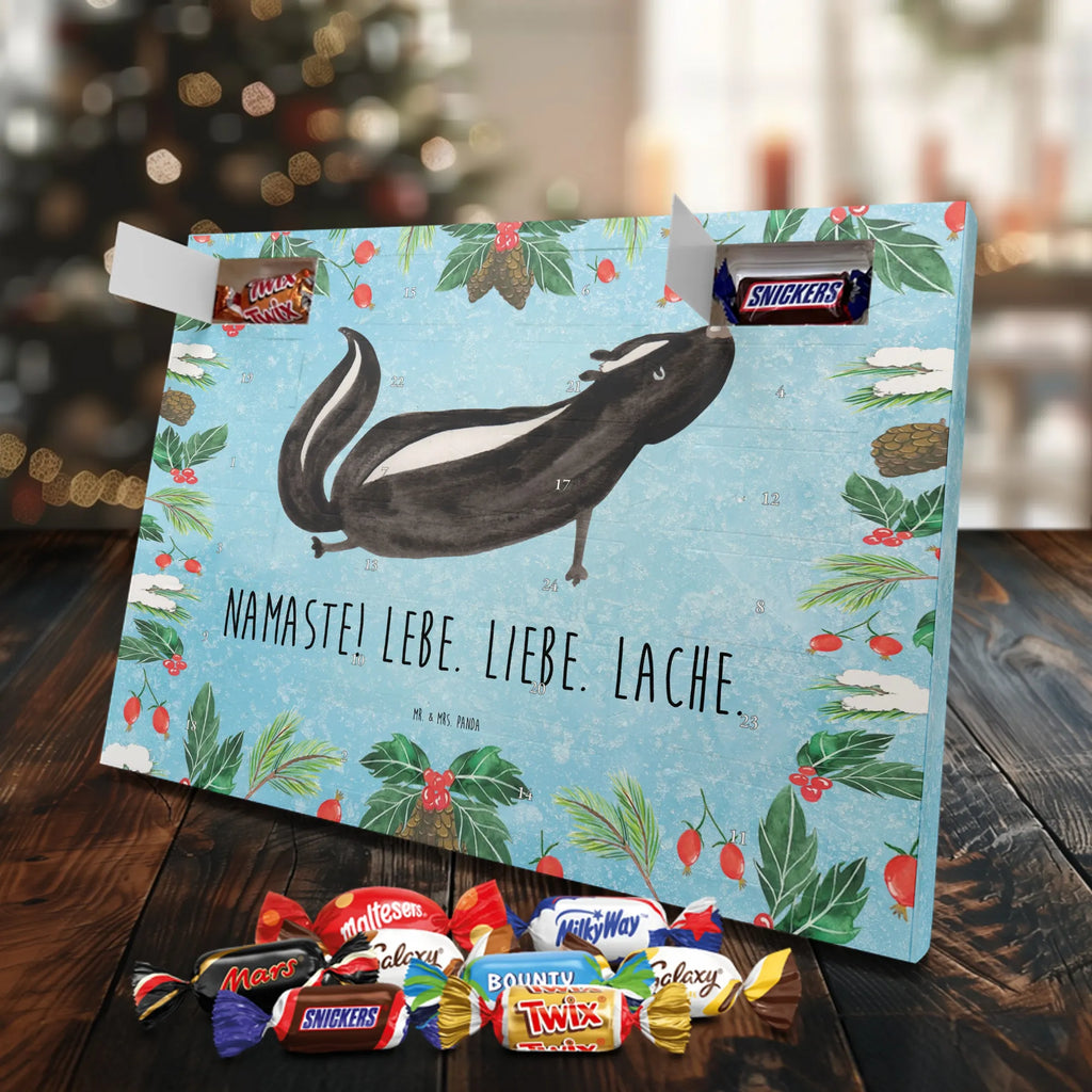 Chocolate advent calendar skunk yoga Stinky, Predator, Live, Wild animal, Laugh