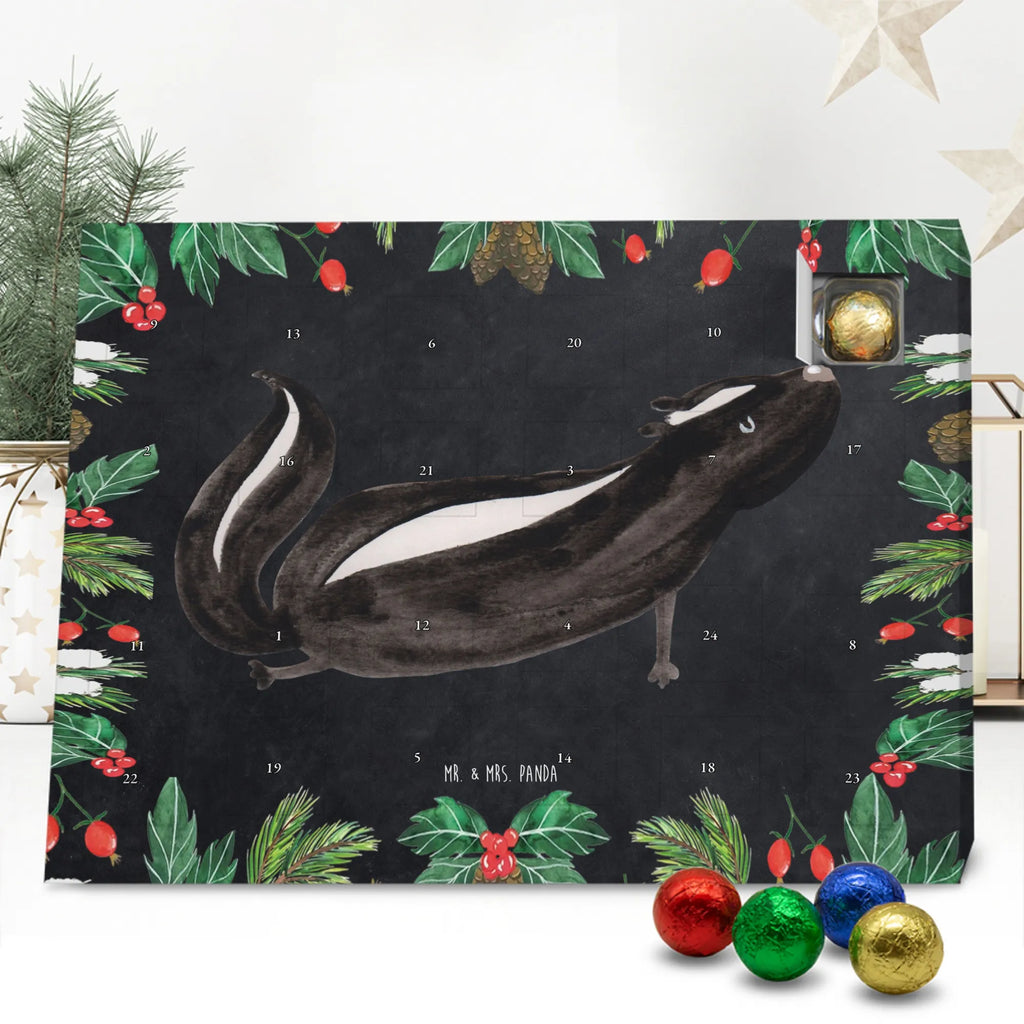 Chocolate advent calendar skunk yoga Stinky, Predator, Live, Wild animal, Laugh
