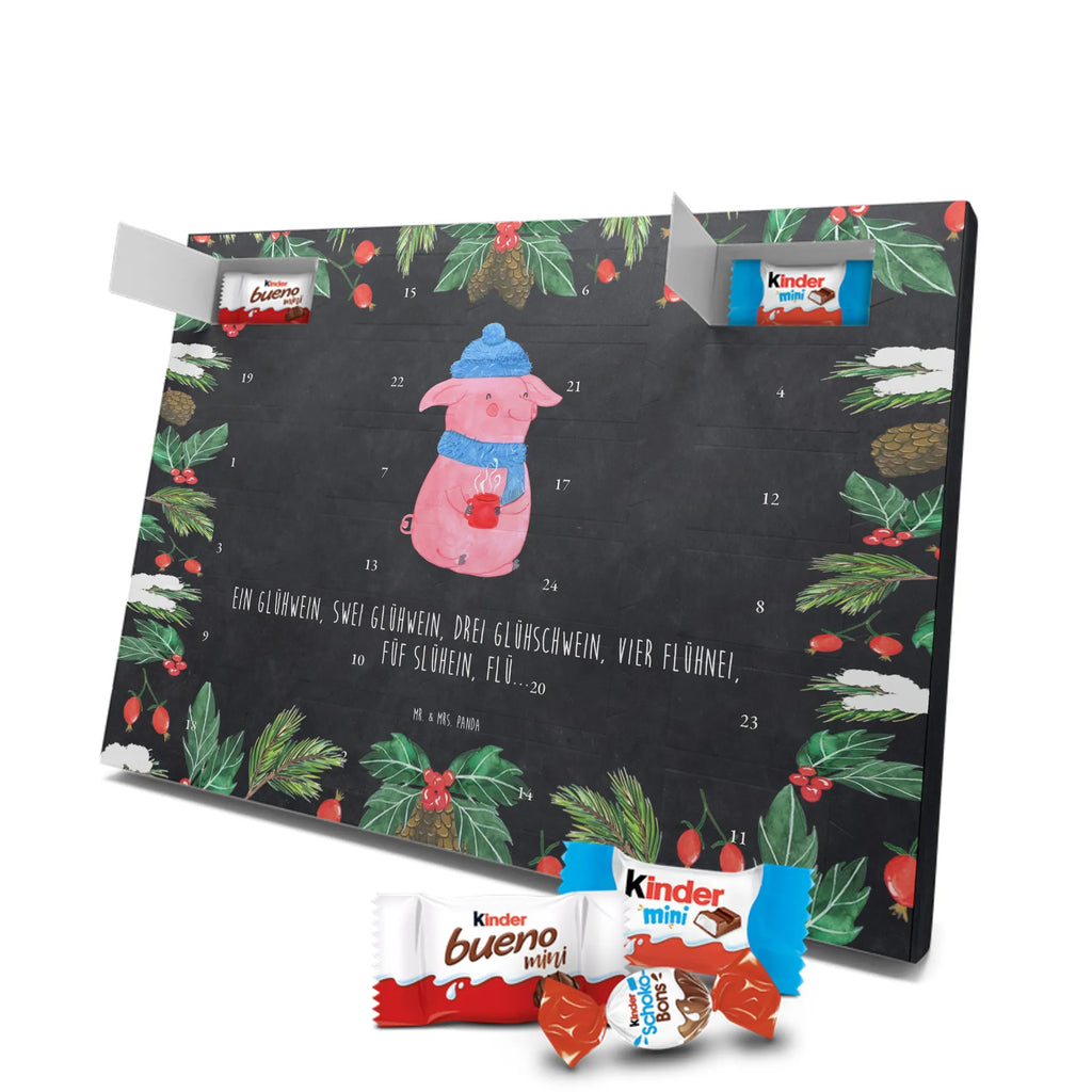 Chocolate advent calendar piggy Mulled wine Christmas time, snow, mulled wine, drunk, Christmas market, saying