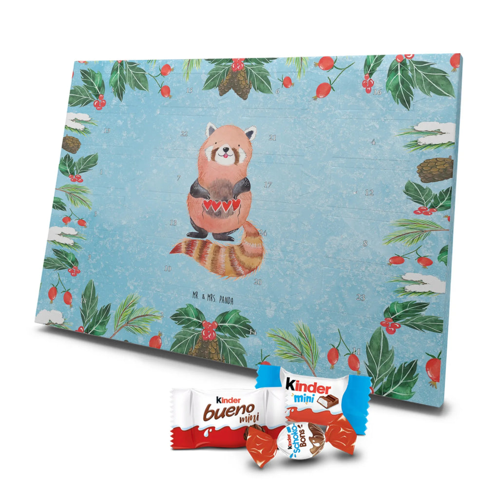 Chocolate advent calendar red panda gift ideas, gifts, small animals, good mood, cute, funny sayings, cute animal motives, hand drawn, special gifts, card, animal lover, favourite person, darling, red, heart