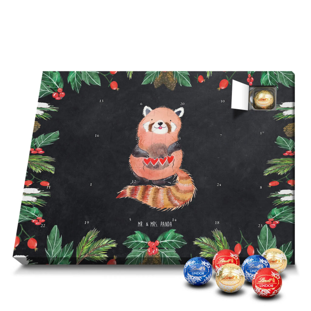 Chocolate advent calendar red panda gift ideas, gifts, small animals, good mood, cute, funny sayings, cute animal motives, hand drawn, special gifts, card, animal lover, favourite person, darling, red, heart