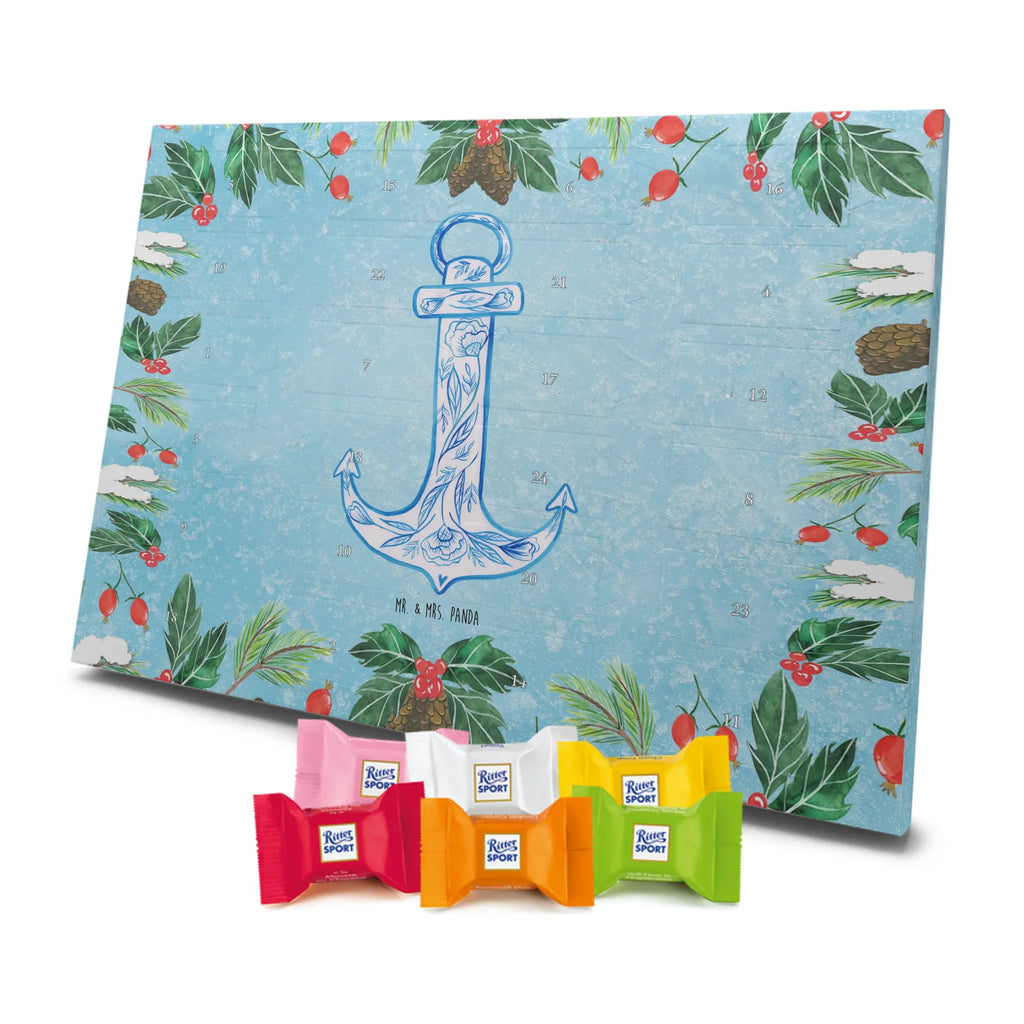 Chocolate advent calendar anchor Blue gift ideas, gifts, small animals, good mood, cute, funny sayings, cute animal motives, hand drawn, special gifts, card, animal lover