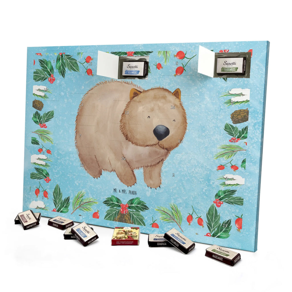 Chocolate advent calendar Wombat gift ideas, gifts, small animals, good mood, cute, funny sayings, cute animal motives, hand drawn, special gifts, card, animal lover, saying, life is beautiful, Australia