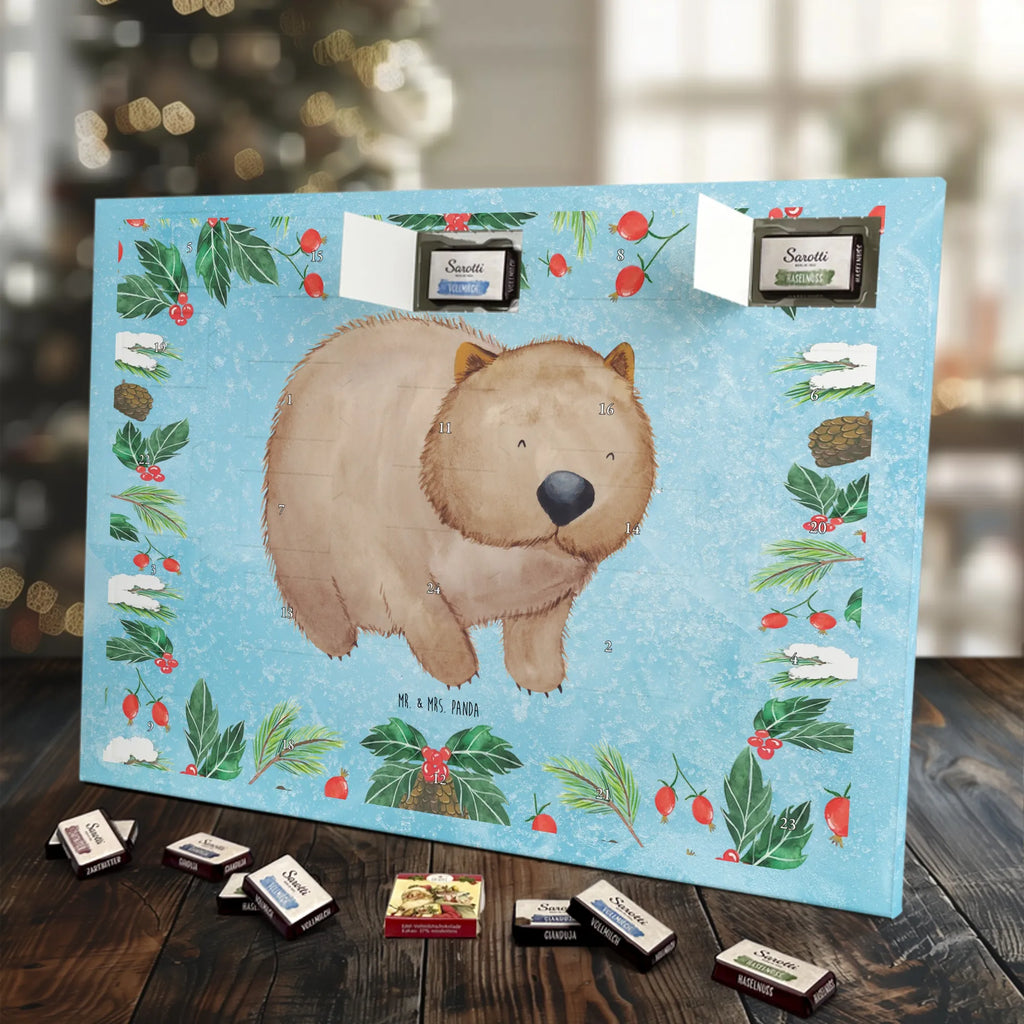 Chocolate advent calendar Wombat gift ideas, gifts, small animals, good mood, cute, funny sayings, cute animal motives, hand drawn, special gifts, card, animal lover, saying, life is beautiful, Australia
