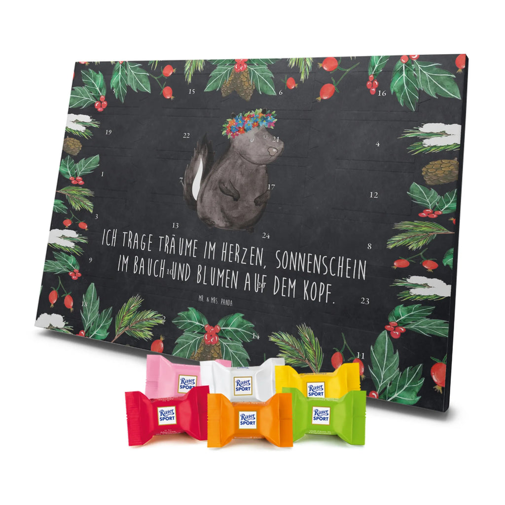 Chocolate advent calendar skunk Girl Laugh, Predator, Wild animal, Stinky, Live