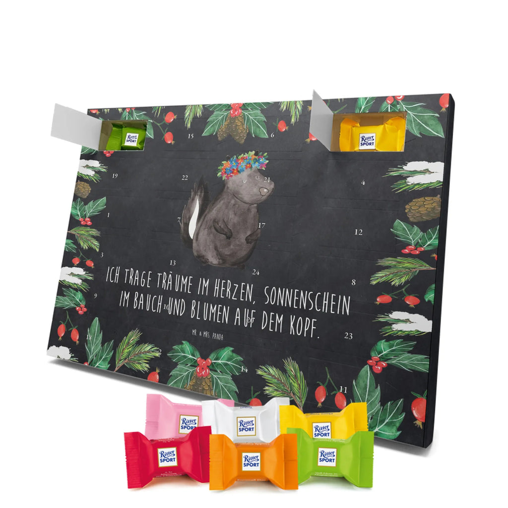 Chocolate advent calendar skunk Girl Laugh, Predator, Wild animal, Stinky, Live