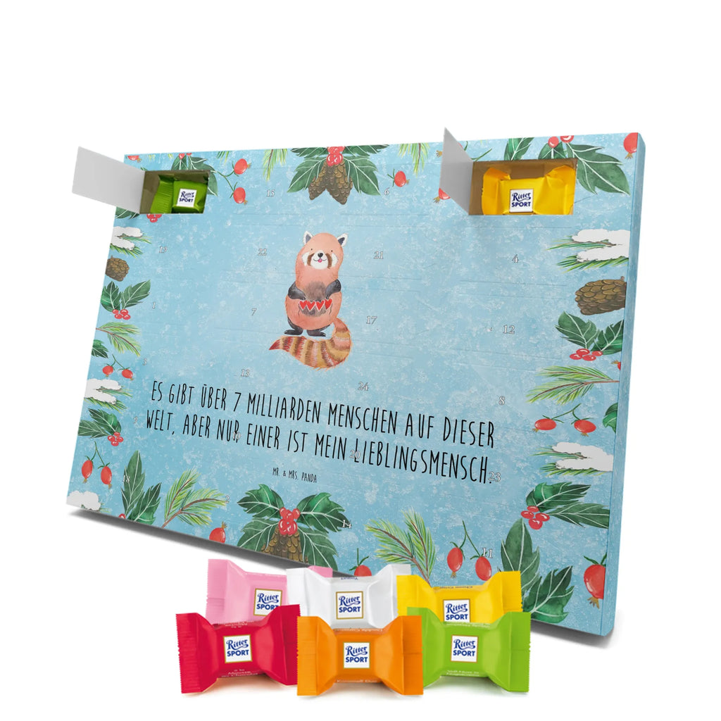 Chocolate advent calendar red panda gift ideas, gifts, small animals, good mood, cute, funny sayings, cute animal motives, hand drawn, special gifts, card, animal lover, favourite person, darling, red, heart