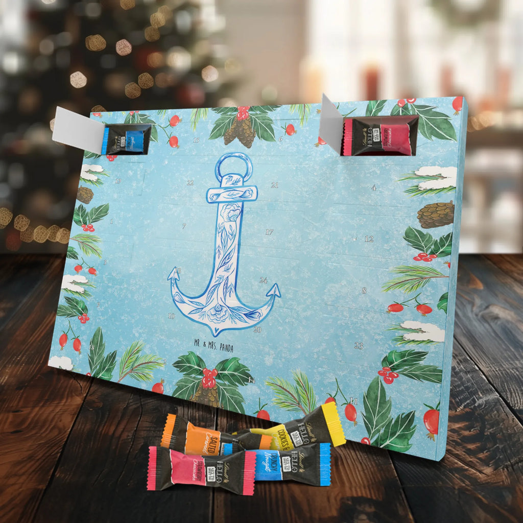 Chocolate advent calendar anchor Blue gift ideas, gifts, small animals, good mood, cute, funny sayings, cute animal motives, hand drawn, special gifts, card, animal lover