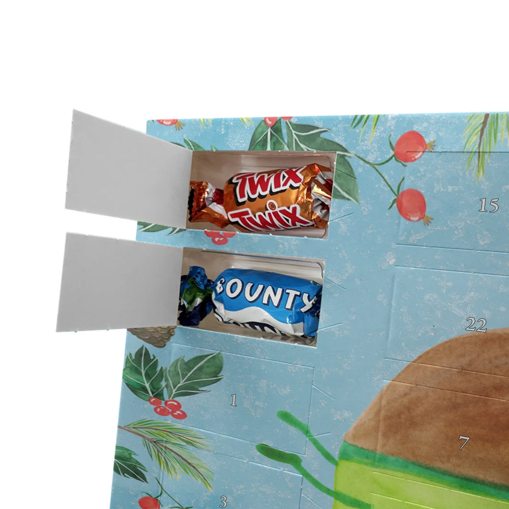 Chocolate advent calendar avocado yoga vegetables