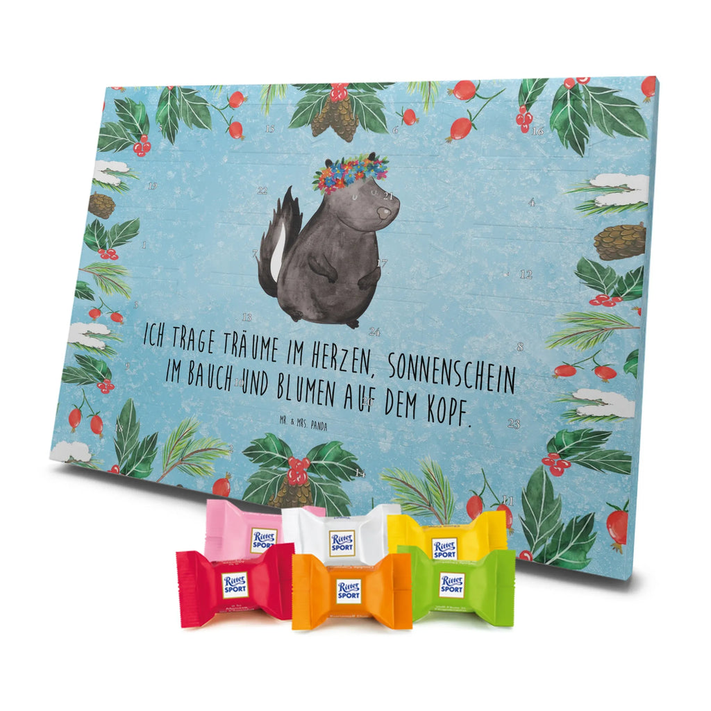 Chocolate advent calendar skunk Girl Laugh, Predator, Wild animal, Stinky, Live