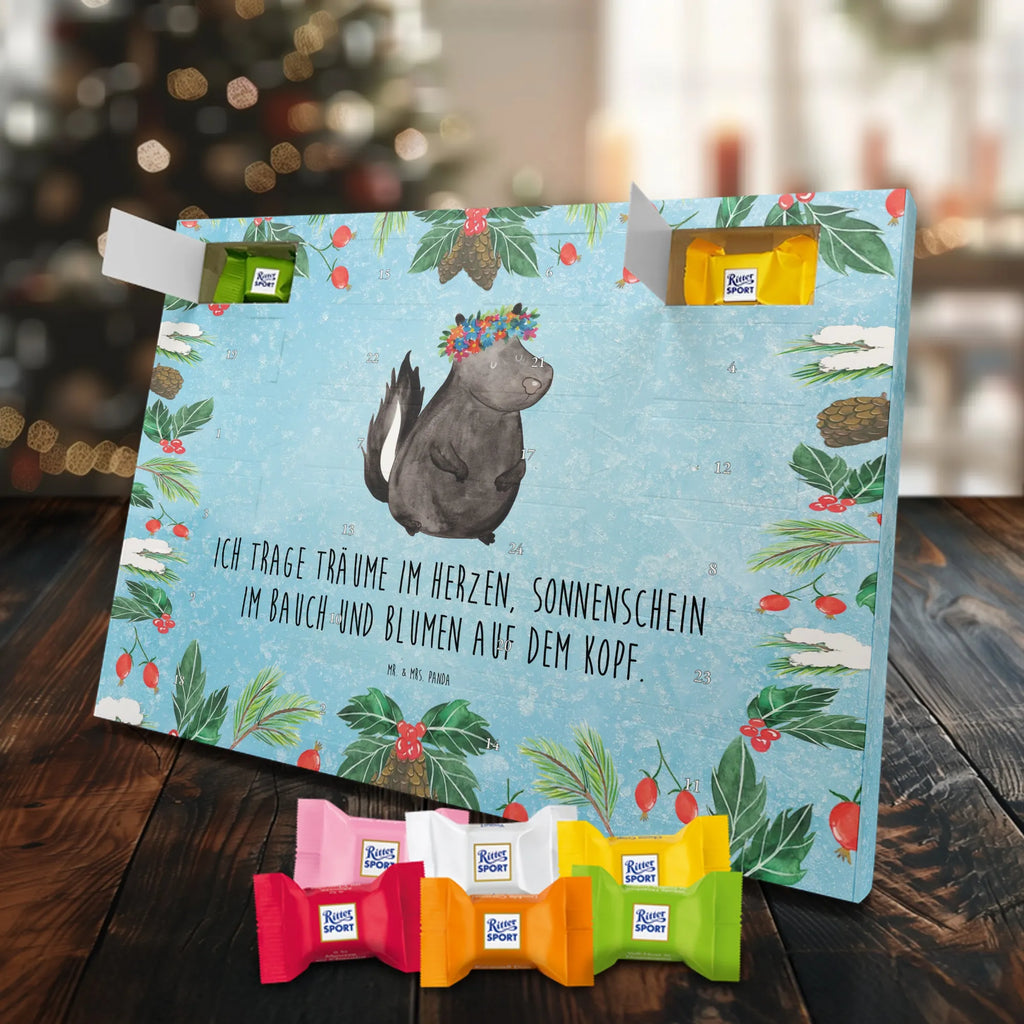 Chocolate advent calendar skunk Girl Laugh, Predator, Wild animal, Stinky, Live