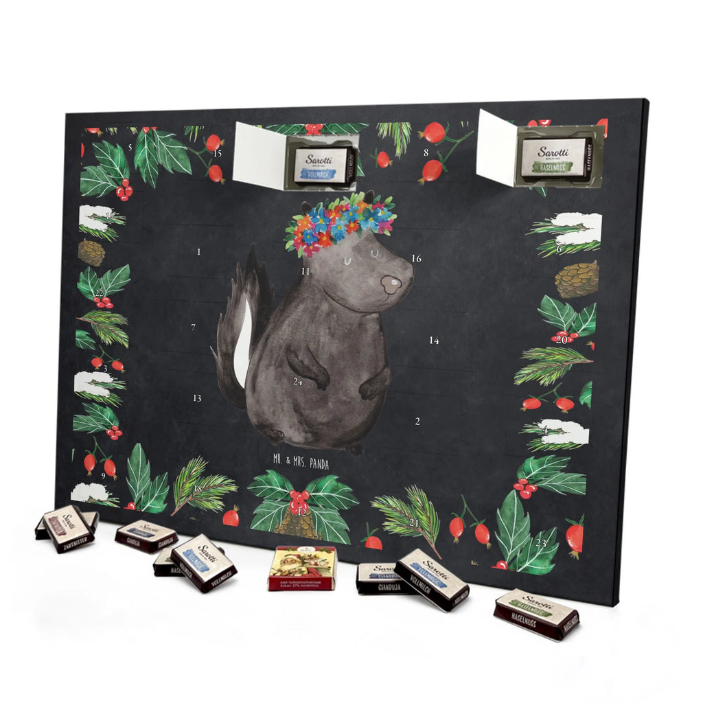 Chocolate advent calendar skunk Girl Laugh, Predator, Wild animal, Stinky, Live