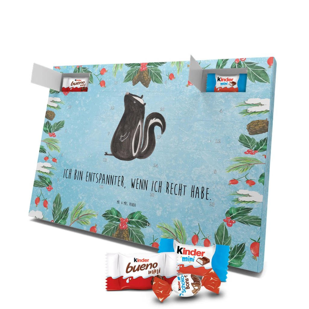 Chocolate advent calendar skunk Sit stinky, law, know-it-all, wild animal, predator