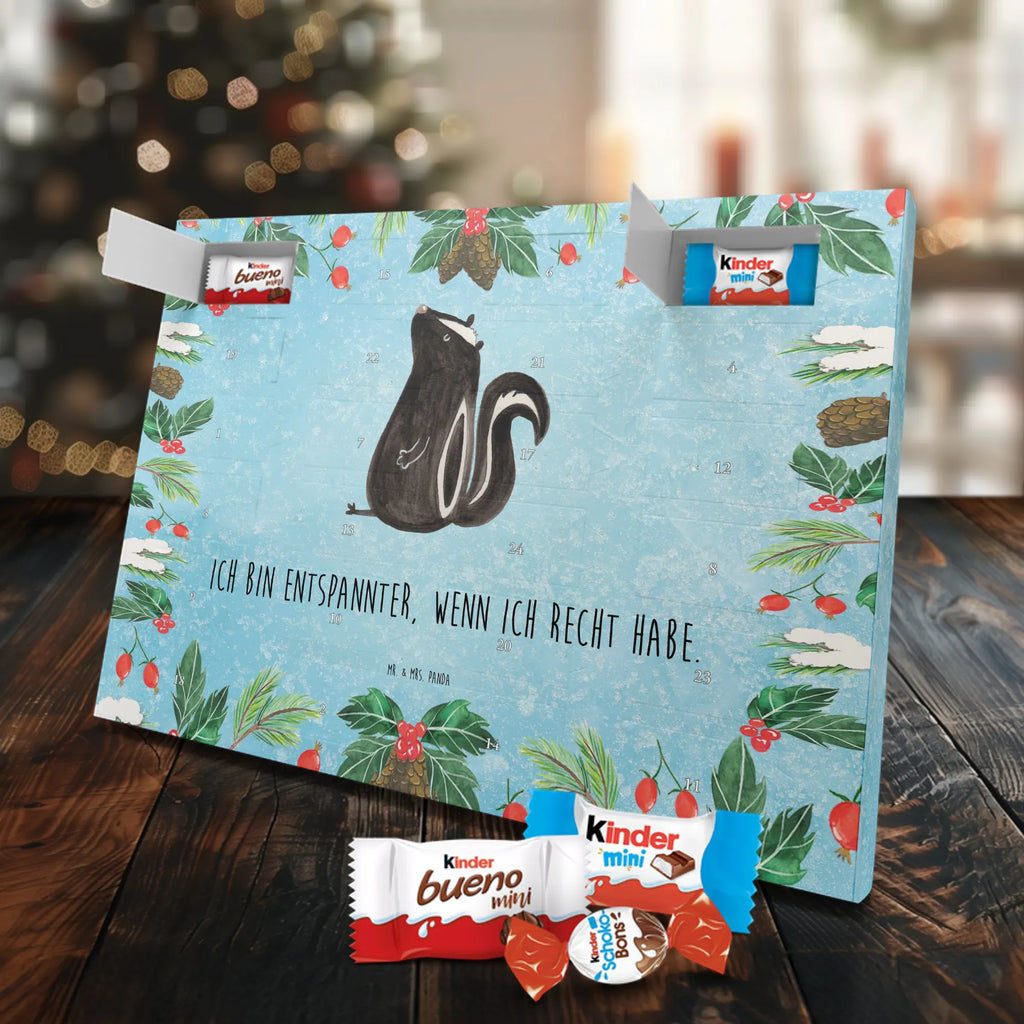 Chocolate advent calendar skunk Sit stinky, law, know-it-all, wild animal, predator