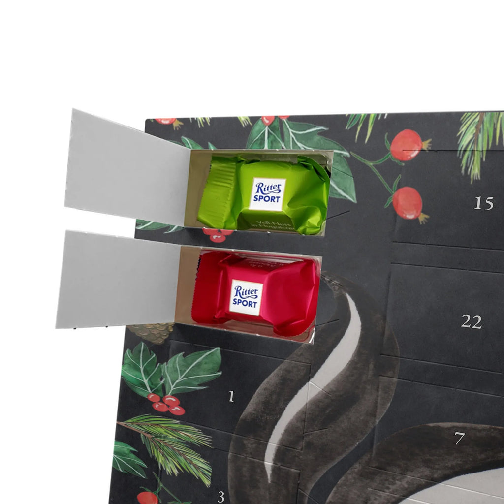 Chocolate advent calendar skunk yoga Stinky, Predator, Live, Wild animal, Laugh