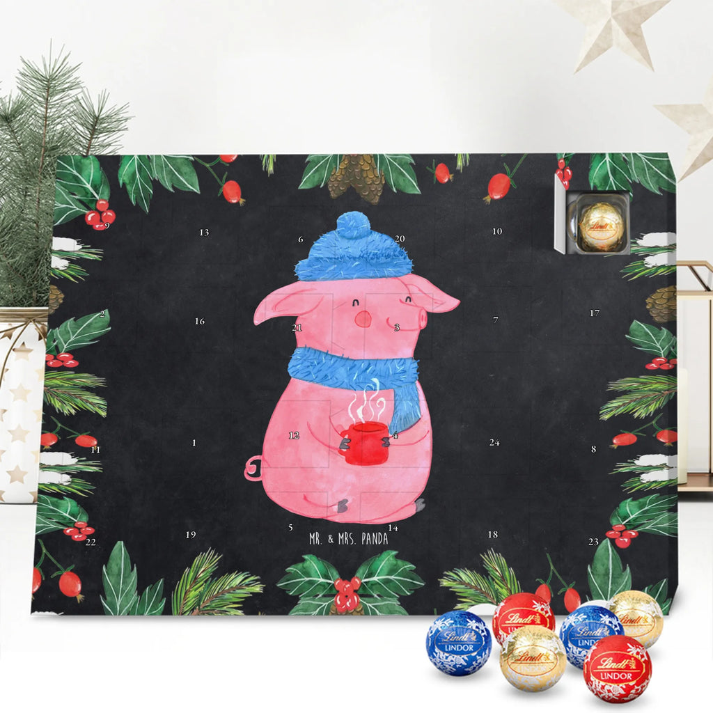 Chocolate advent calendar piggy Mulled wine Christmas time, snow, mulled wine, drunk, Christmas market, saying