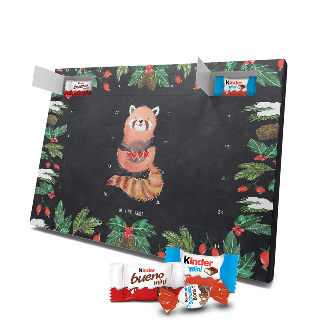 Chocolate advent calendar red panda gift ideas, gifts, small animals, good mood, cute, funny sayings, cute animal motives, hand drawn, special gifts, card, animal lover, favourite person, darling, red, heart