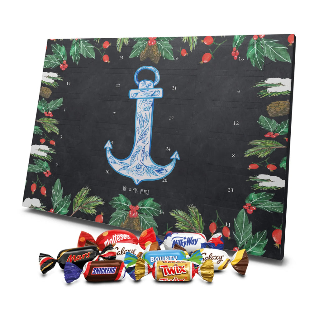 Chocolate advent calendar anchor Blue gift ideas, gifts, small animals, good mood, cute, funny sayings, cute animal motives, hand drawn, special gifts, card, animal lover