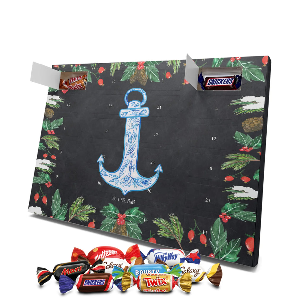Chocolate advent calendar anchor Blue gift ideas, gifts, small animals, good mood, cute, funny sayings, cute animal motives, hand drawn, special gifts, card, animal lover