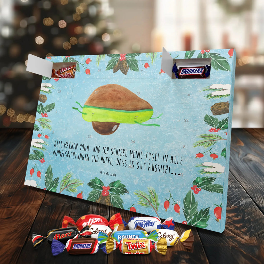 Chocolate advent calendar avocado yoga vegetables