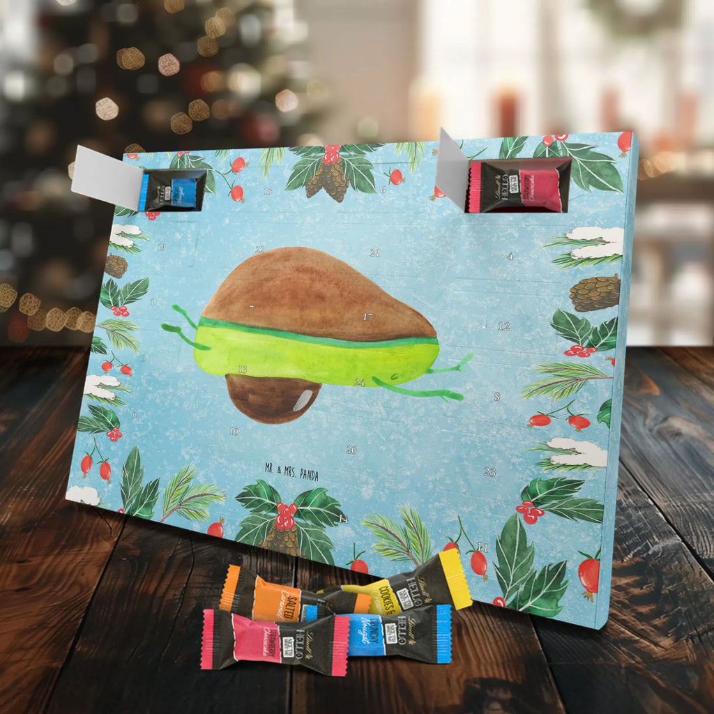 Chocolate advent calendar avocado yoga vegetables