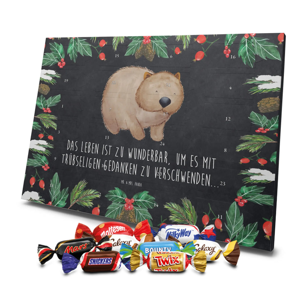 Chocolate advent calendar Wombat gift ideas, gifts, small animals, good mood, cute, funny sayings, cute animal motives, hand drawn, special gifts, card, animal lover, saying, life is beautiful, Australia