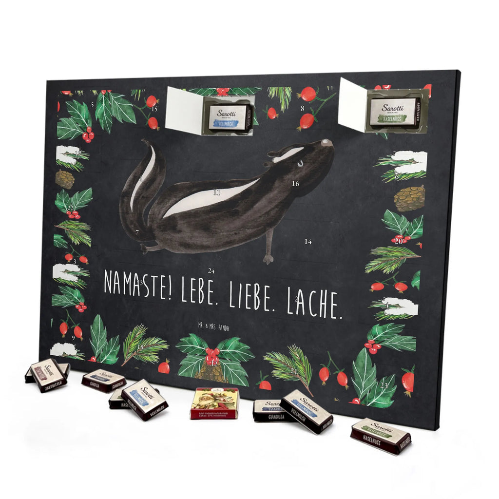 Chocolate advent calendar skunk yoga Stinky, Predator, Live, Wild animal, Laugh