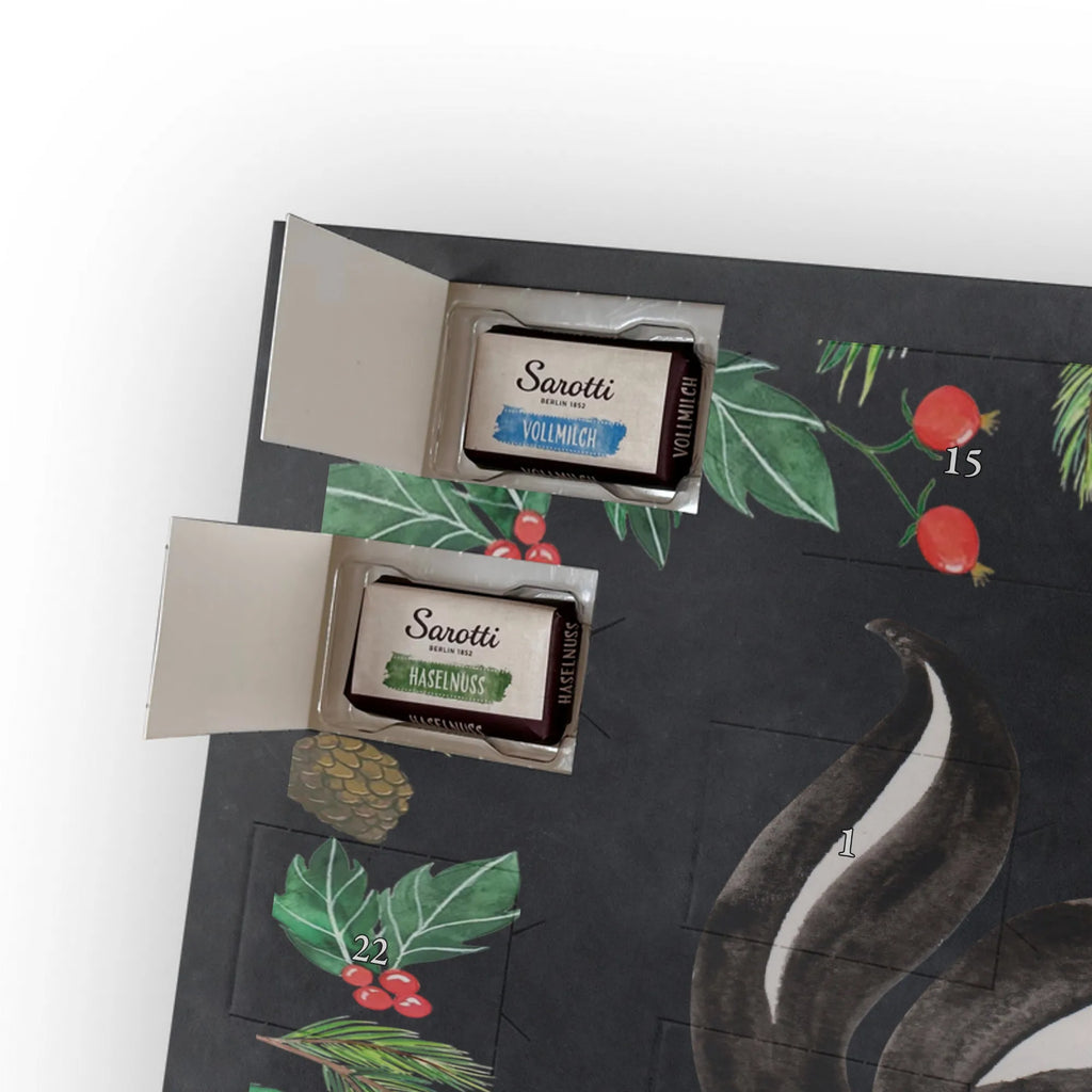 Chocolate advent calendar skunk yoga Stinky, Predator, Live, Wild animal, Laugh