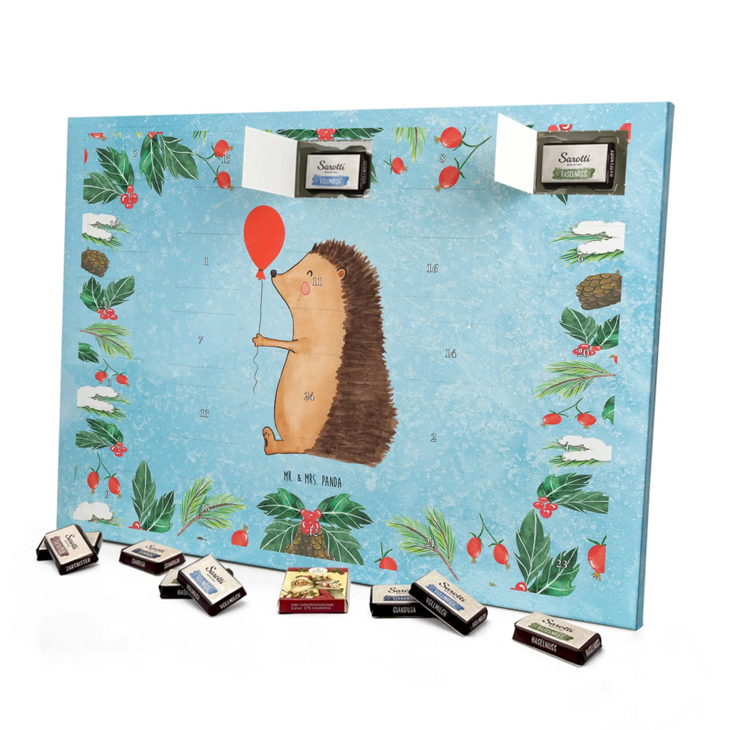 Chocolate advent calendar Hedgehog balloon gift ideas, gifts, small animals, good mood, cute, funny sayings, cute animal motives, hand drawn, special gifts, card, animal lover, Birthday, Balloon, Birthday Child