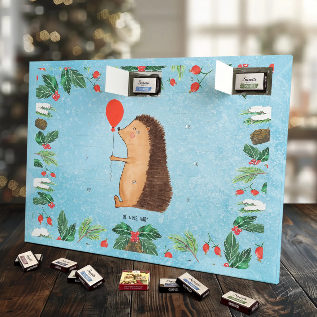 Chocolate advent calendar Hedgehog balloon gift ideas, gifts, small animals, good mood, cute, funny sayings, cute animal motives, hand drawn, special gifts, card, animal lover, Birthday, Balloon, Birthday Child