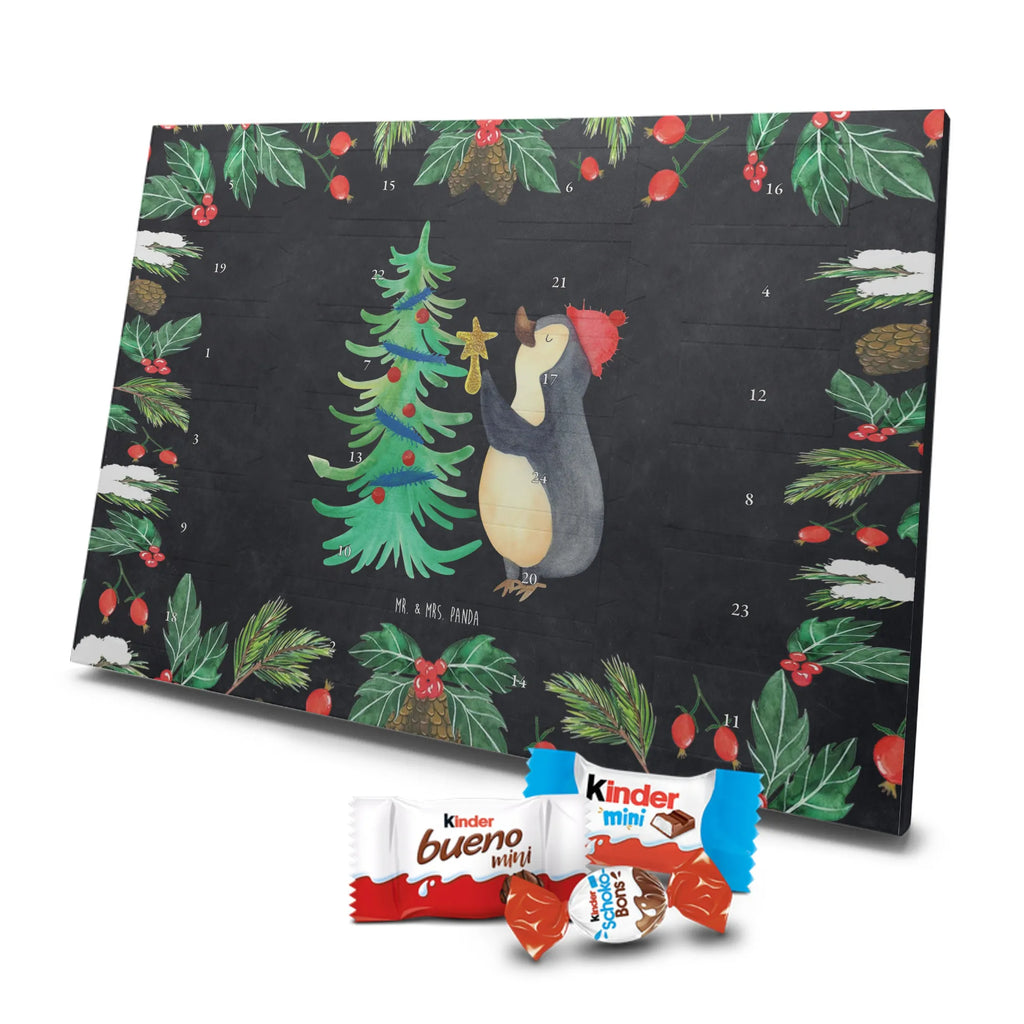 Chocolate advent calendar penguin Christmas tree Christmas time, snow