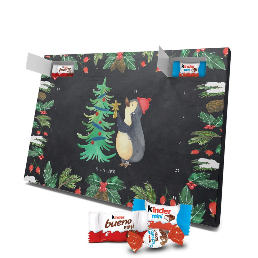 Chocolate advent calendar penguin Christmas tree Christmas time, snow