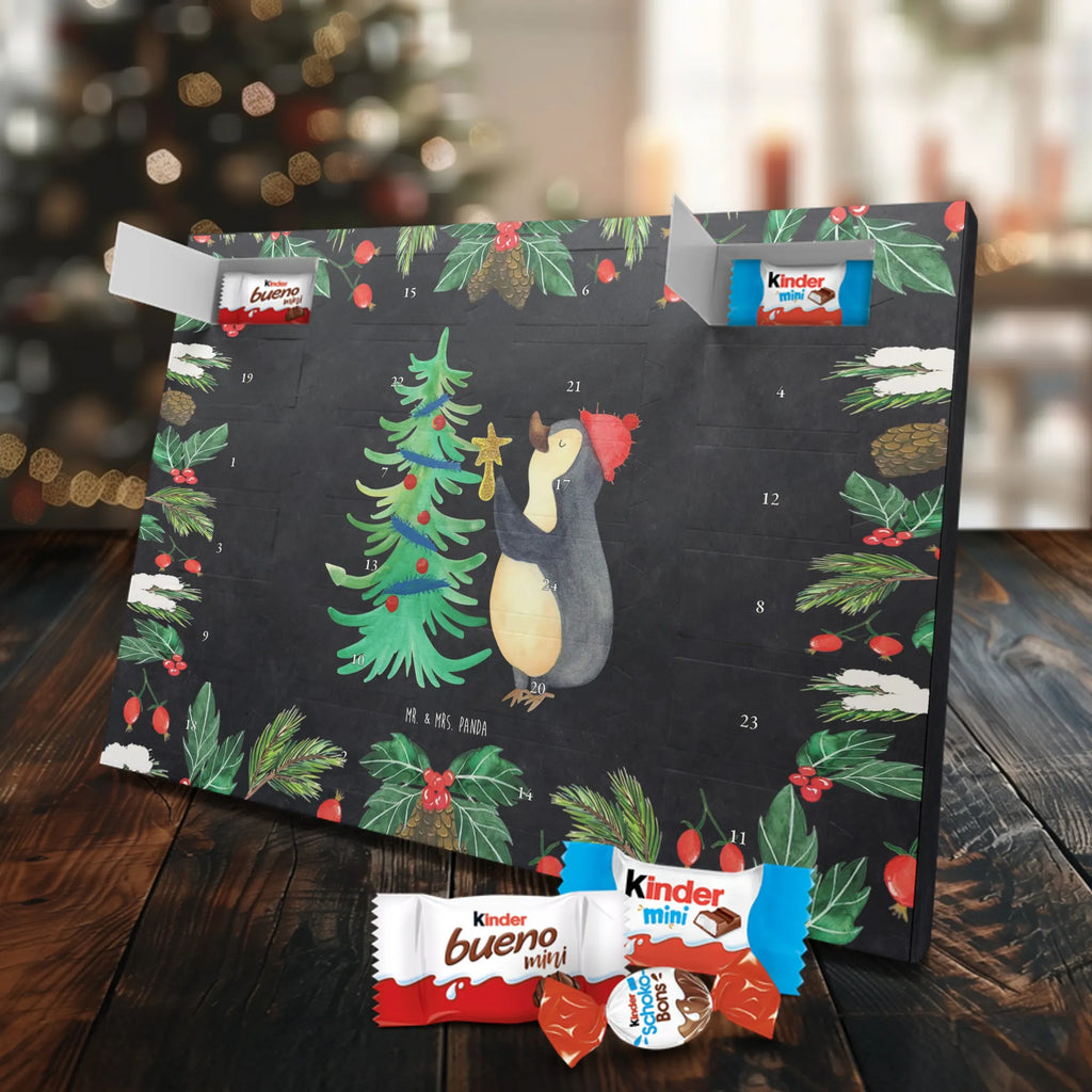 Chocolate advent calendar penguin Christmas tree Christmas time, snow